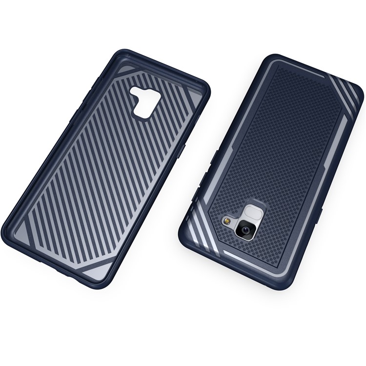 For Samsung Galaxy A8+ (2018) Armor Anti-slip TPU Mobile Case - Blue-6