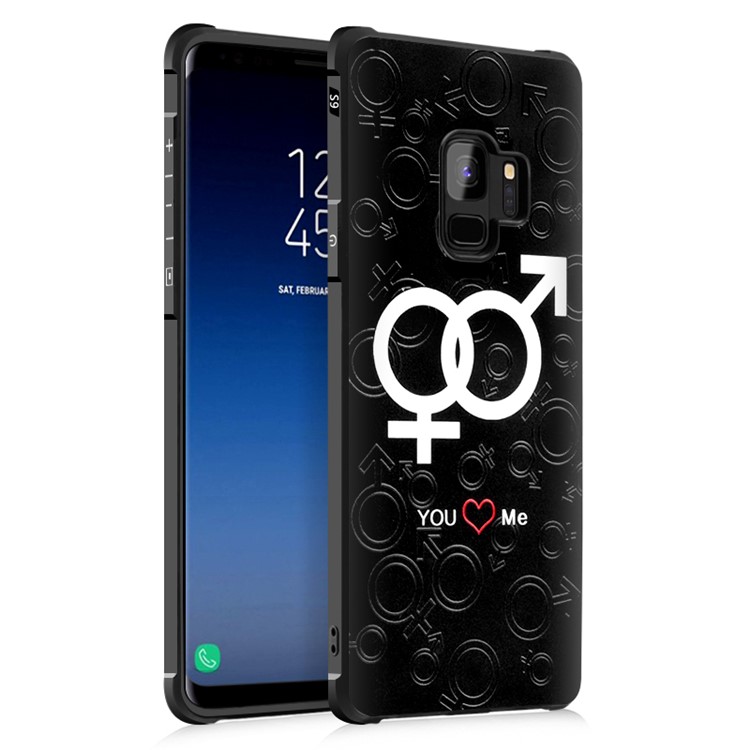 Four Corners Air-cushioning TPU Shell for Samsung Galaxy S9 SM-G960 - You Love Me-1