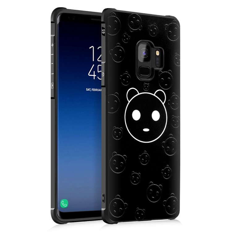 Four Corners Air-cushioning TPU Cell Phone Case for Samsung Galaxy S9 SM-G960 - Bear Heads-1