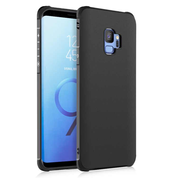 Wrapped Edges Drop-proof TPU Flexible Casing for Samsung Galaxy S9 G960 - Black-1