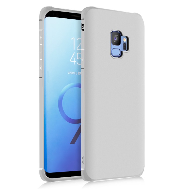 Wrapped Edges Drop-proof TPU Mobile Phone Cover for Samsung Galaxy S9 G960 - Grey-1