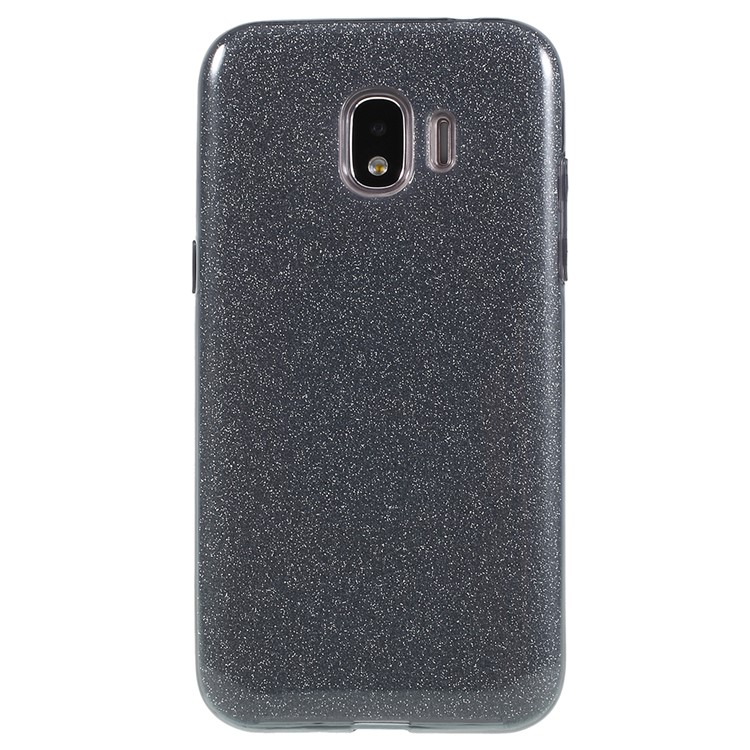 3-in-1 Glittery Powder Paper TPU + PC Hybrid Case for Samsung Galaxy J2 Pro 2018 - Black-3