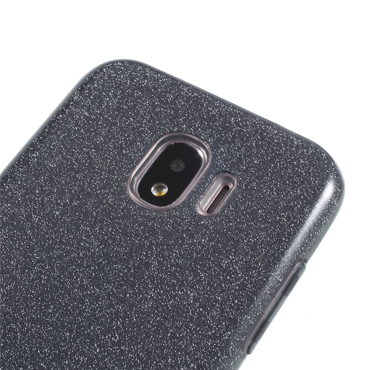 3-in-1 Glittery Powder Paper TPU + PC Hybrid Case for Samsung Galaxy J2 Pro 2018 - Black-4
