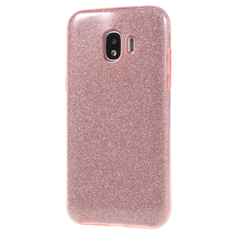 3-in-1 Glittery Powder Paper TPU + PC Hybrid Casing for Samsung Galaxy J2 Pro 2018 - Pink-2
