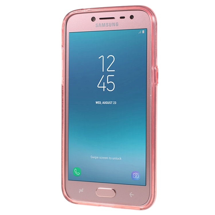 3-in-1 Glittery Powder Paper TPU + PC Hybrid Casing for Samsung Galaxy J2 Pro 2018 - Pink-4