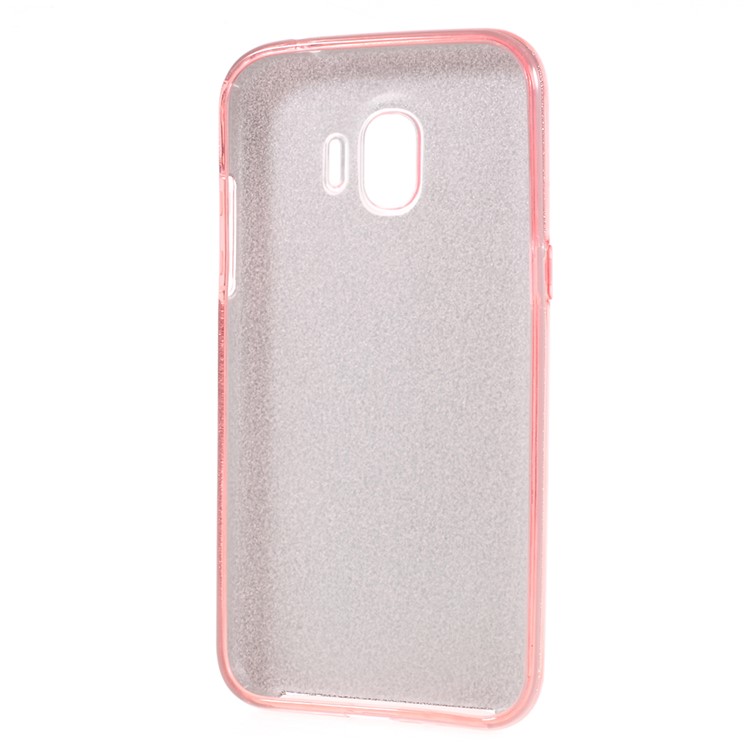 3-in-1 Glittery Powder Paper TPU + PC Hybrid Casing for Samsung Galaxy J2 Pro 2018 - Pink-5