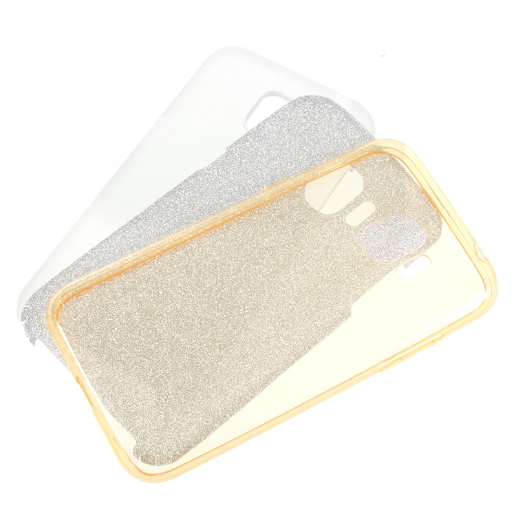 3-in-1 Glittery Powder Paper TPU + PC Combo Case for Samsung Galaxy J2 Pro 2018 - Gold-1
