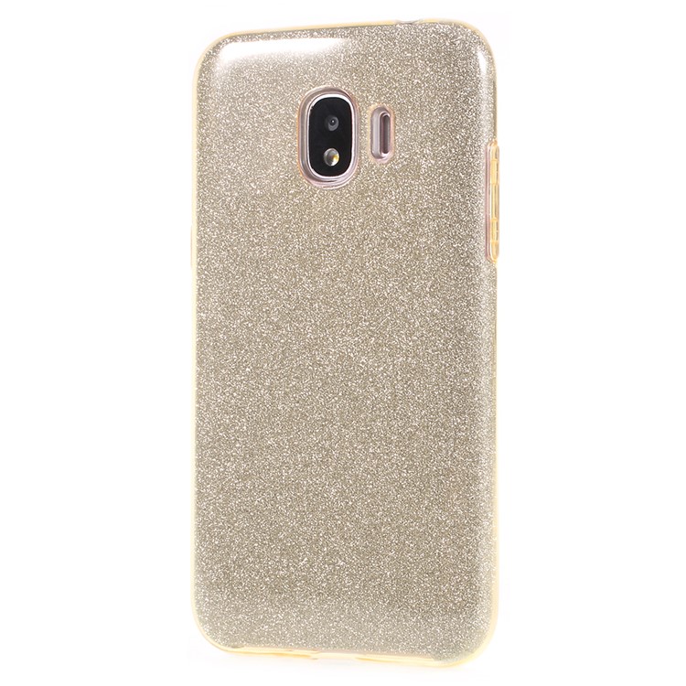 3-in-1 Glittery Powder Paper TPU + PC Combo Case for Samsung Galaxy J2 Pro 2018 - Gold-2