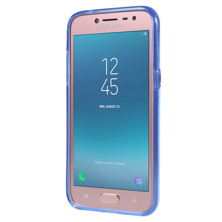 3-in-1 Glittery Powder Paper TPU + PC Combo Mobile Phone Case for Samsung Galaxy J2 Pro 2018 - Blue-3