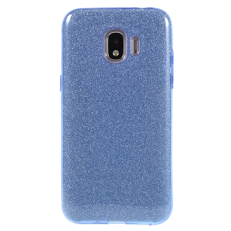 3-in-1 Glittery Powder Paper TPU + PC Combo Mobile Phone Case for Samsung Galaxy J2 Pro 2018 - Blue-4