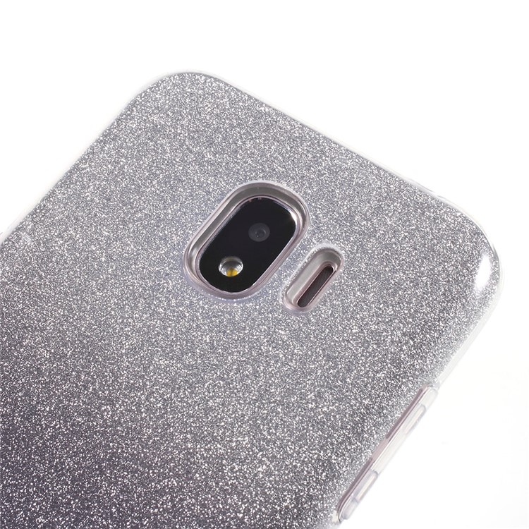 Gradient Color PC TPU Hybrid Case + Flash Powder Paper for Samsung Galaxy J2 Pro 2018 - Black-4