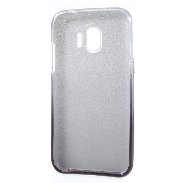 Gradient Color PC TPU Hybrid Case + Flash Powder Paper for Samsung Galaxy J2 Pro 2018 - Black-6