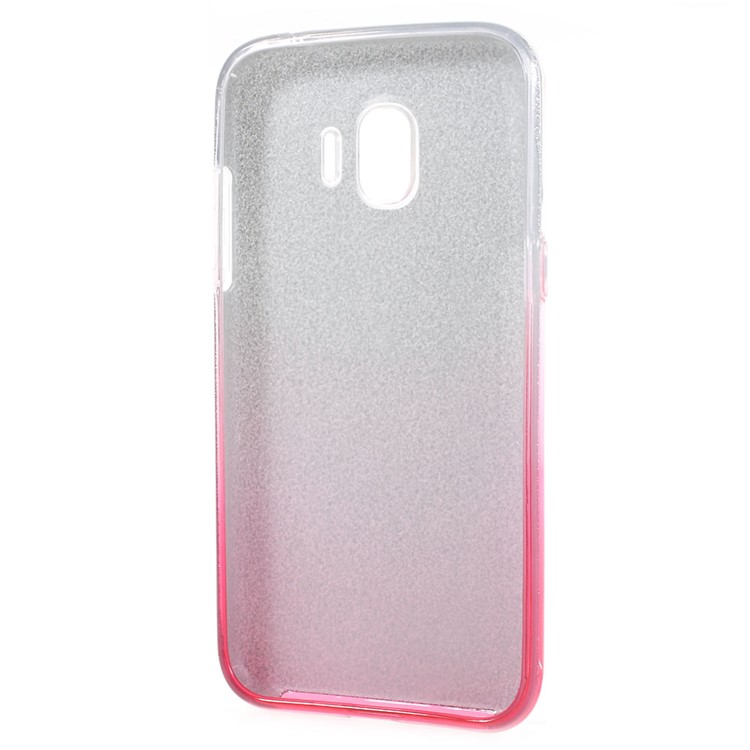 Gradient Color PC TPU Hybrid Back Cover + Flash Powder Paper for Samsung Galaxy J2 Pro 2018 - Rose-5