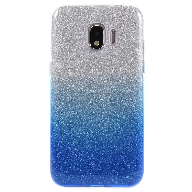 Gradient Color PC TPU Hybrid Mobile Phone Casing + Flash Powder Paper for Samsung Galaxy J2 Pro 2018 - Blue-4