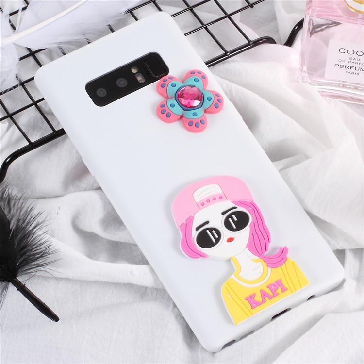3D Cartoon Pattern Soft TPU Case for Samsung Galaxy Note 8 SM-N950 - Fashion Girl-1