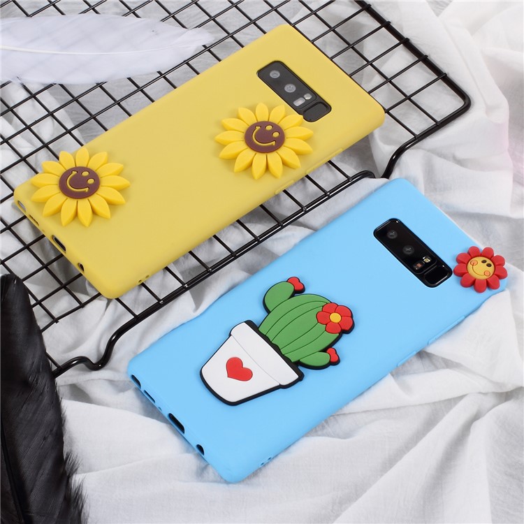 3D Cartoon Pattern Soft TPU Case for Samsung Galaxy Note 8 SM-N950 - Fashion Girl-5
