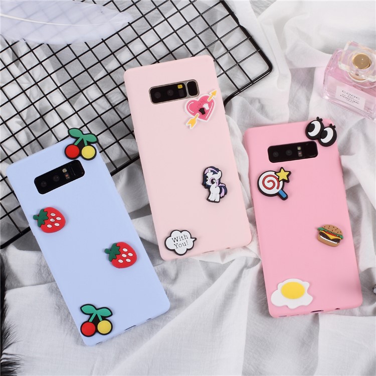 3D Cartoon Pattern Soft TPU Case for Samsung Galaxy Note 8 SM-N950 - Fashion Girl-6