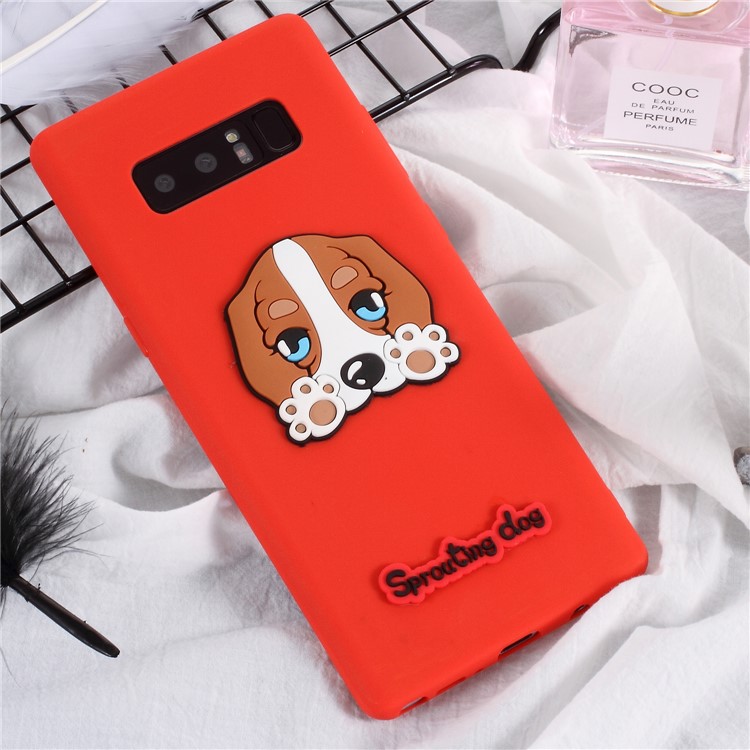3D Cartoon Pattern Soft TPU Shell for Samsung Galaxy Note 8 SM-N950 - Lazy Dog-1