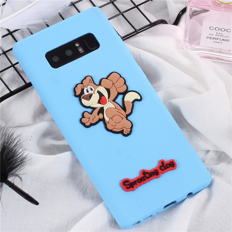 3D Cartoon Pattern Soft TPU Phone Shell for Samsung Galaxy Note 8 SM-N950 - Happy Dog-1