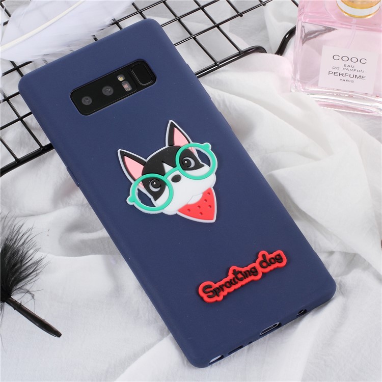 3D Cartoon Pattern Soft TPU Cell Phone Case Accessory for Samsung Galaxy Note 8 SM-N950 - Cool Dog-1