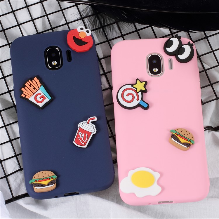 3D Cartoon Pattern Soft TPU Phone Case for Samsung Galaxy J2 Pro 2018 - Eyes and Foods-2