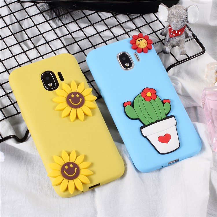 3D Cartoon Pattern Soft TPU Phone Case for Samsung Galaxy J2 Pro 2018 - Eyes and Foods-3