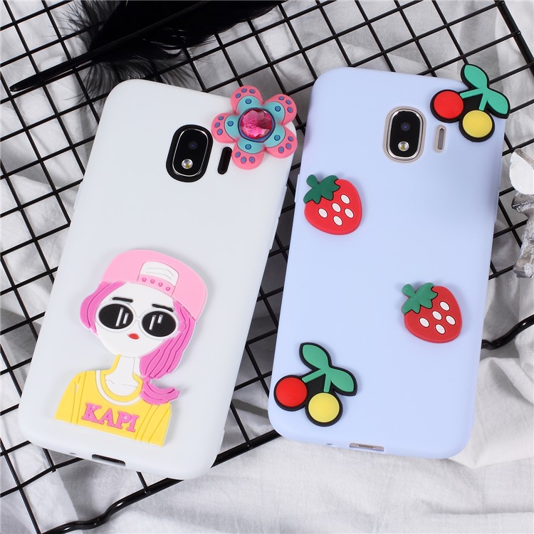 3D Cartoon Pattern Soft TPU Phone Case for Samsung Galaxy J2 Pro 2018 - Eyes and Foods-4