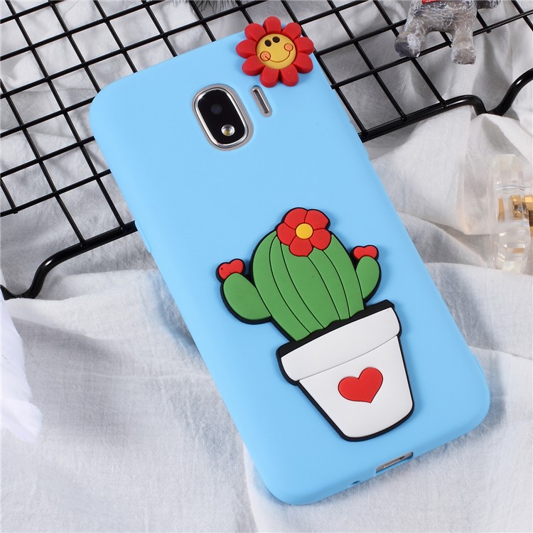 3D Cartoon Pattern TPU Cover for Samsung Galaxy J2 Pro 2018 - Cactus-1