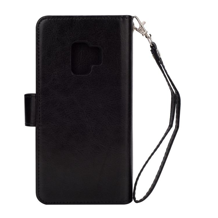 Detachable 9 Card Slots Leather Wallet Case for Samsung Galaxy S9 SM-G960 - Black-3