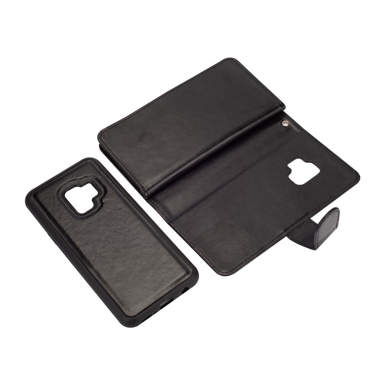 Detachable 9 Card Slots Leather Wallet Case for Samsung Galaxy S9 SM-G960 - Black-7