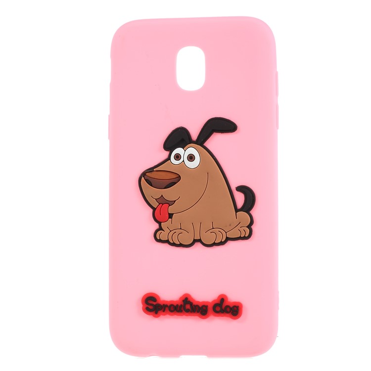 3D Cartoon Pattern Soft TPU Mobile Cover for Samsung Galaxy J5 Pro (2017) / J5 (2017) EU Version - Brown Dog-1