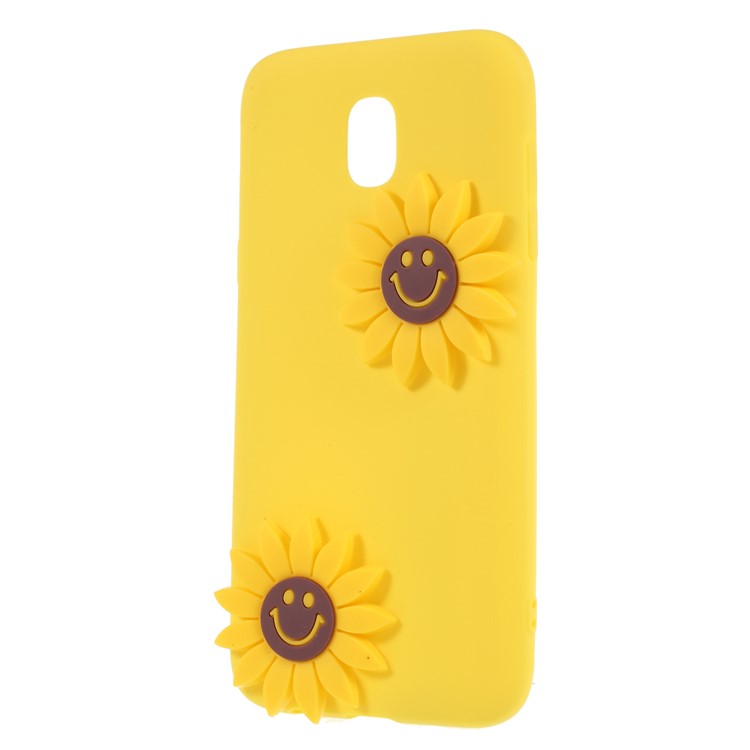3D Cartoon Pattern Soft TPU Mobile Accessory Cover for Samsung Galaxy J5 Pro (2017) / J5 (2017) EU Version - Sunflowers-2
