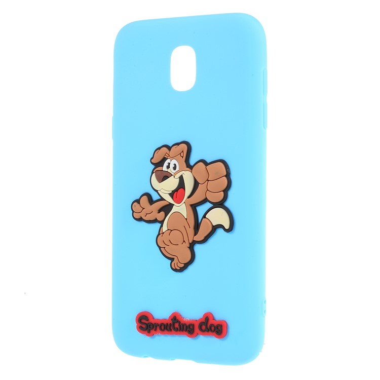 3D Cartoon Pattern Soft TPU Phone Protection Case for Samsung Galaxy J7 Pro (2017) / J7 (2017) EU Version - Happy Dog-2