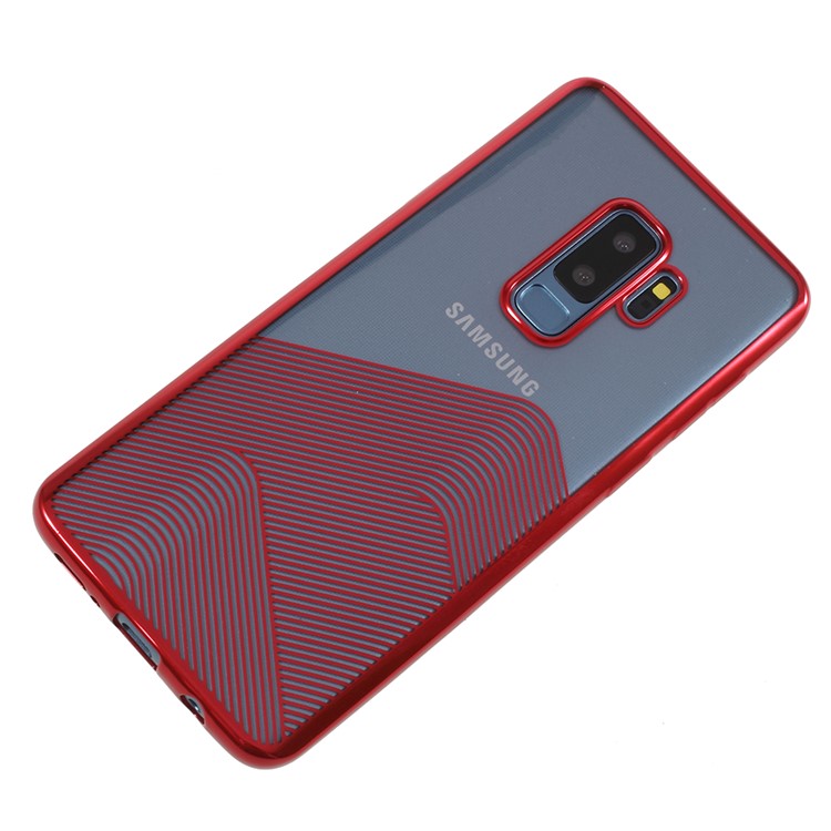 SULADA Electroplating TPU Mobile Case Cover for Samsung Galaxy S9 Plus SM-G965 - Red-4