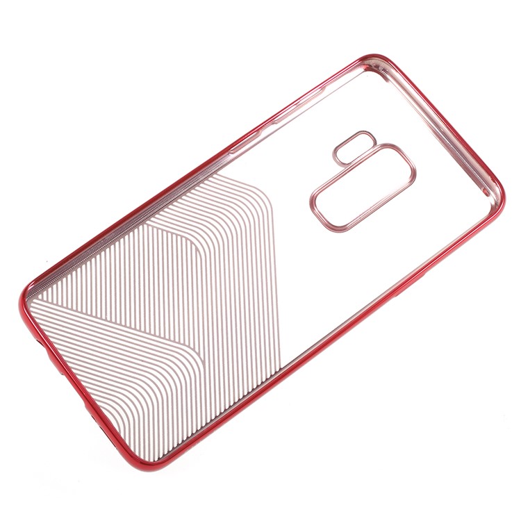 SULADA Electroplating TPU Mobile Case Cover for Samsung Galaxy S9 Plus SM-G965 - Red-5