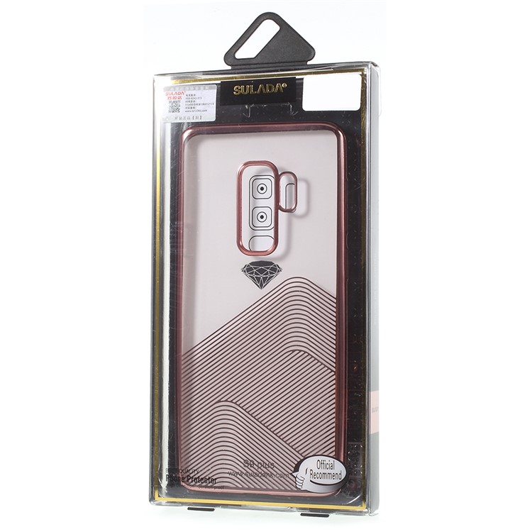 SULADA Electroplating TPU Mobile Casing for Samsung Galaxy S9 Plus SM-G965 - Rose Gold-6