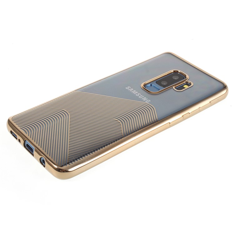 SULADA Electroplating TPU Mobile Case Shell for Samsung Galaxy S9 Plus SM-G965 - Gold-4