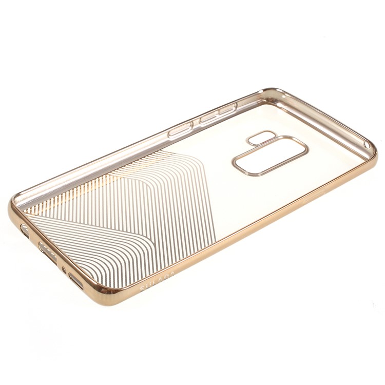 SULADA Electroplating TPU Mobile Case Shell for Samsung Galaxy S9 Plus SM-G965 - Gold-5