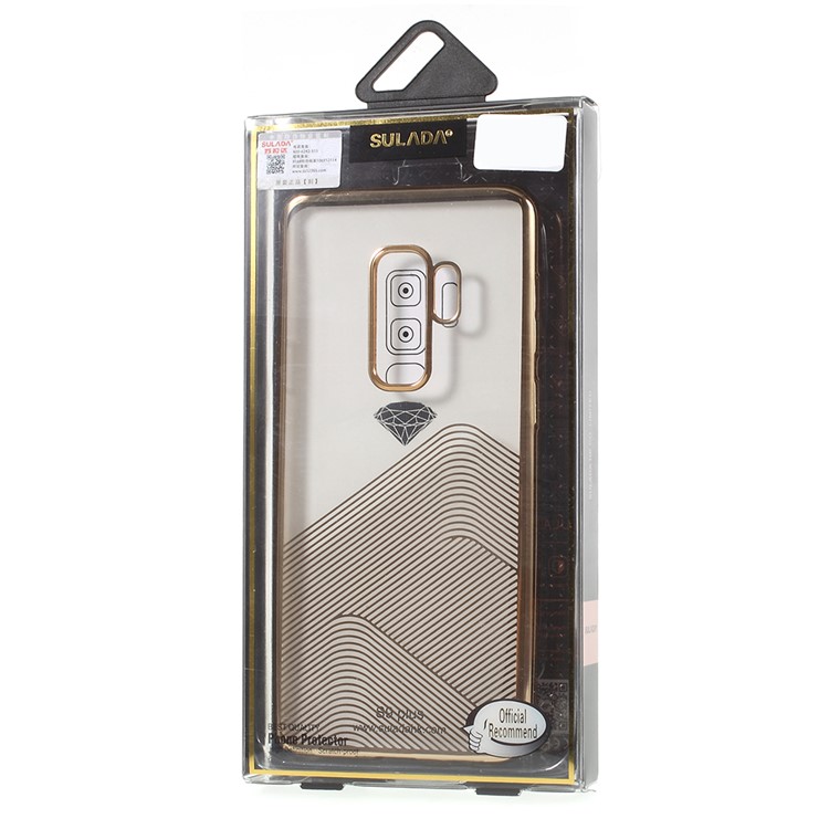 SULADA Electroplating TPU Mobile Case Shell for Samsung Galaxy S9 Plus SM-G965 - Gold-6
