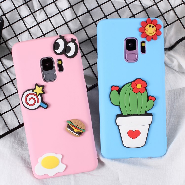3D Cartoon Pattern TPU Phone Case for Samsung Galaxy S9 SM-G960 - Fashion Girl-3