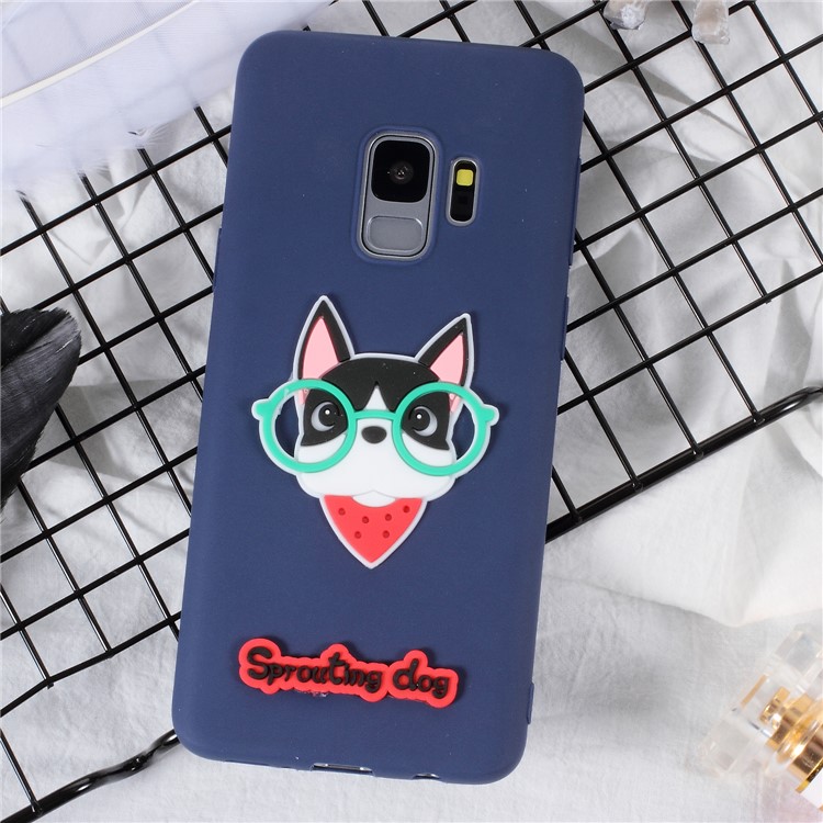 3D Cartoon Pattern TPU Mobile Phone Case for Samsung Galaxy S9 SM-G960 - Cool Dog-1