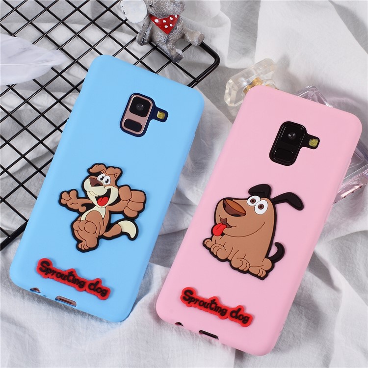 Cute 3D Cartoon Image Soft TPU Cellphone Case for Samsung Galaxy A8 (2018) - Sunflower-5