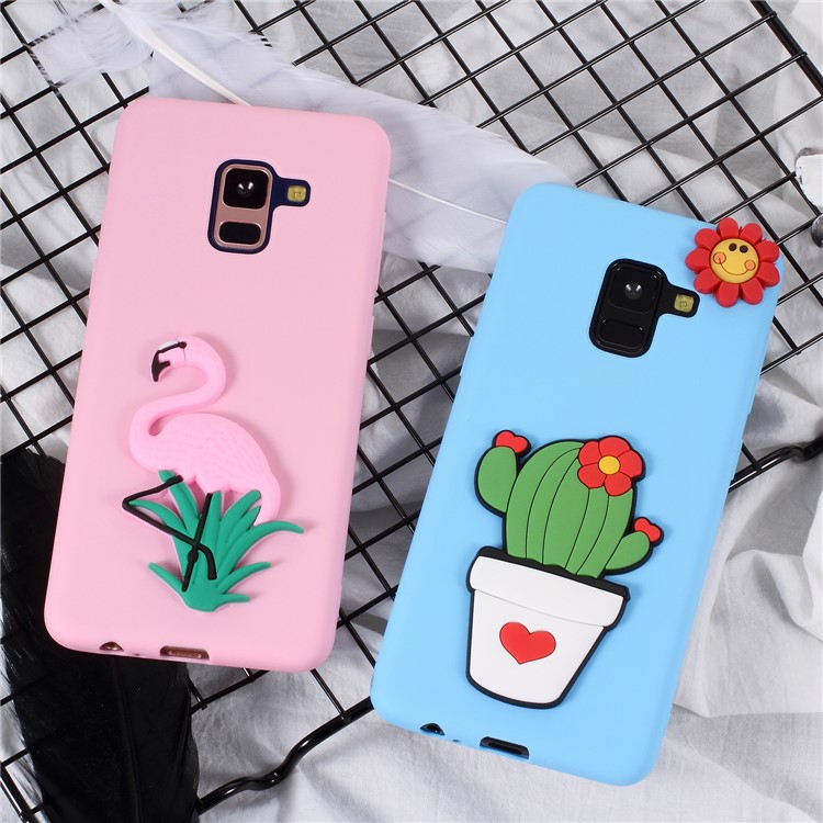 Cute 3D Cartoon Image Soft TPU Cellphone Case for Samsung Galaxy A8 (2018) - Sunflower-6