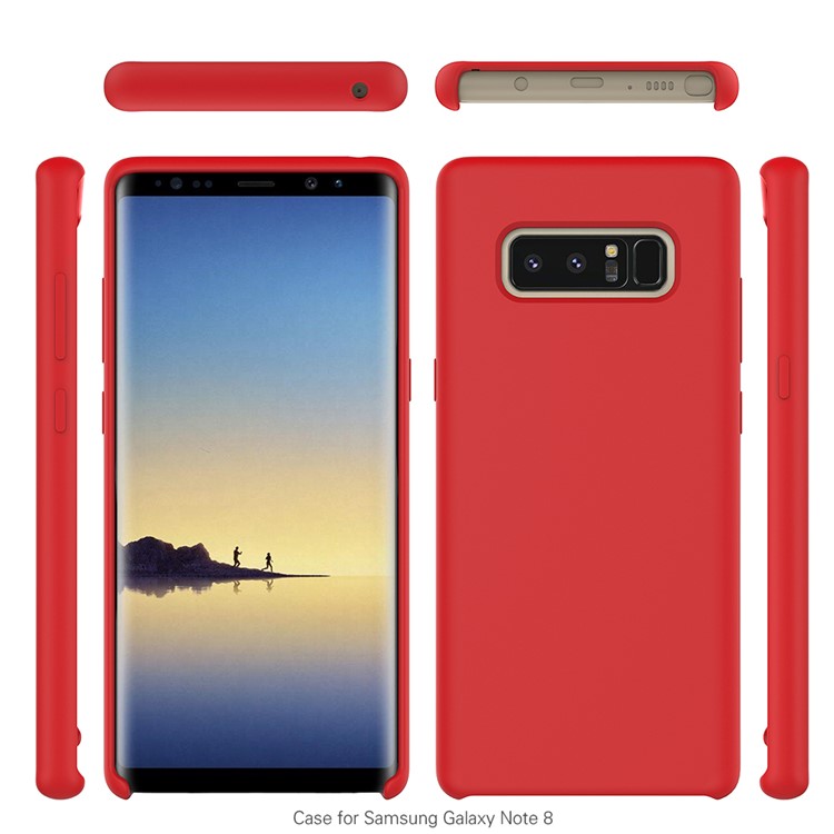 50Pcs/Set Liquid Silicone Back Casing for Samsung Galaxy Note 8 SM-N950 - Red-2