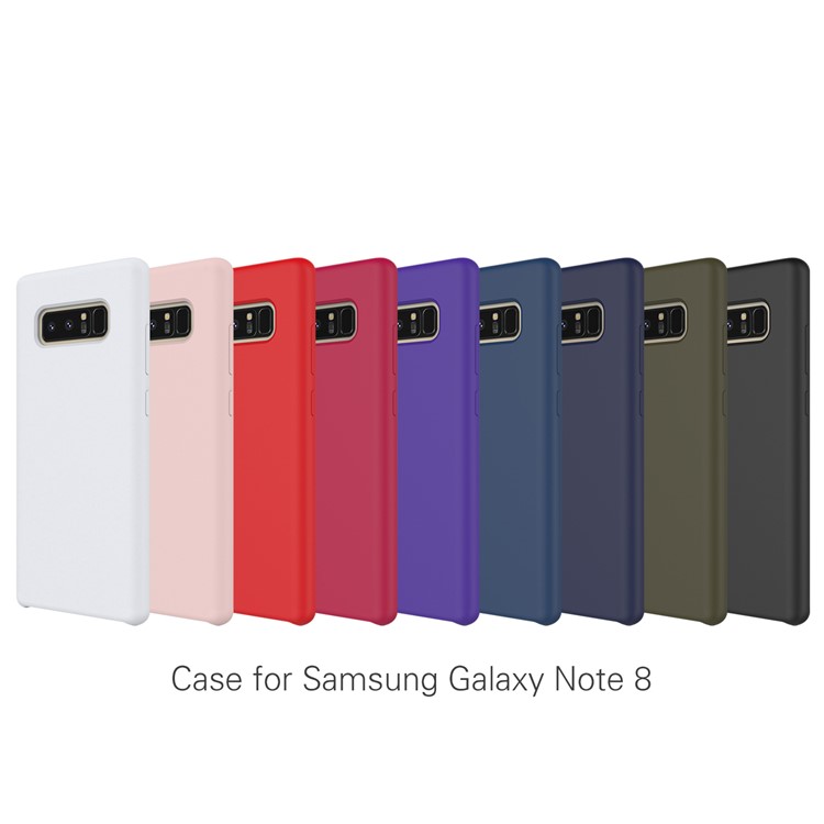 50Pcs/Set Liquid Silicone Mobile Phone Cover for Samsung Galaxy Note 8 SM-N950 - Baby Blue-2