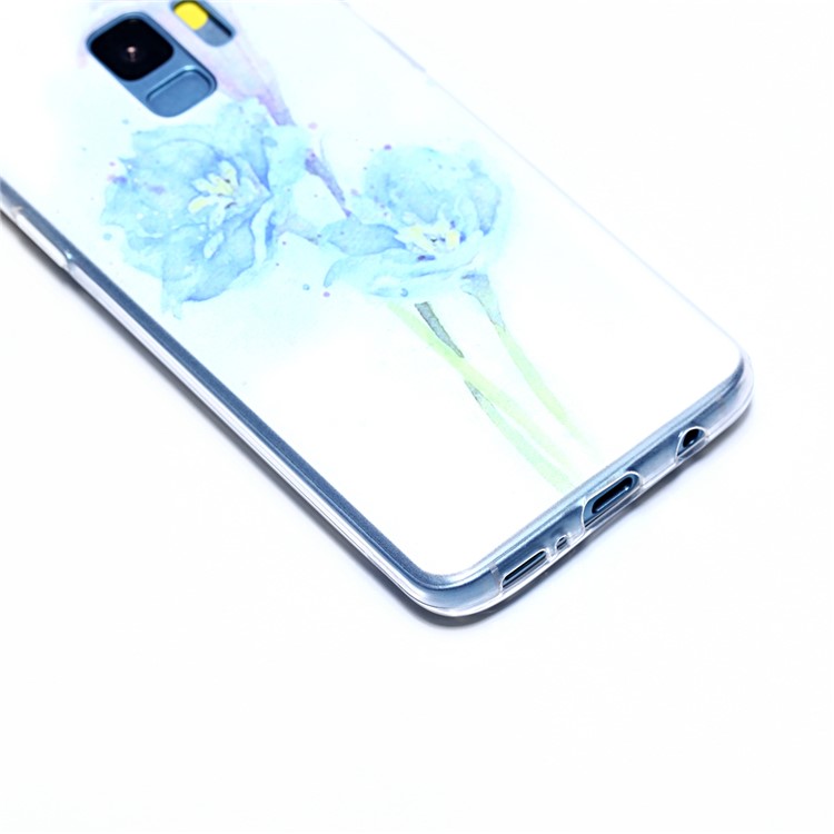 Pattern Printing Soft TPU Back Phone Cover for Samsung Galaxy S9 SM-G960 - Pretty Flower-4
