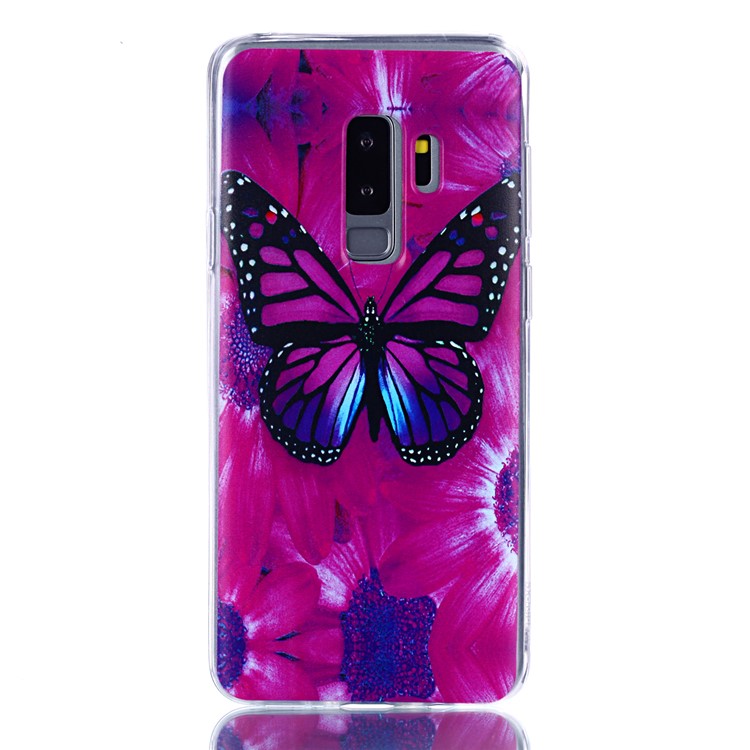 Pattern Printing TPU Phone Casing for Samsung Galaxy S9+ SM-G965 - Sunflower and Butterfly-2