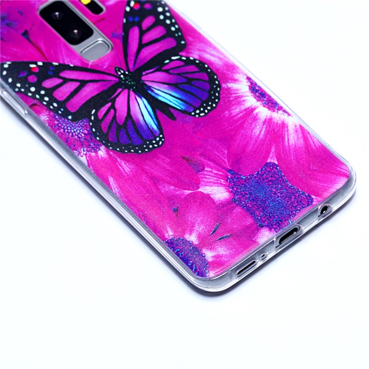 Pattern Printing TPU Phone Casing for Samsung Galaxy S9+ SM-G965 - Sunflower and Butterfly-4