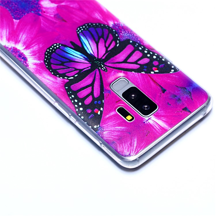 Pattern Printing TPU Phone Casing for Samsung Galaxy S9+ SM-G965 - Sunflower and Butterfly-5