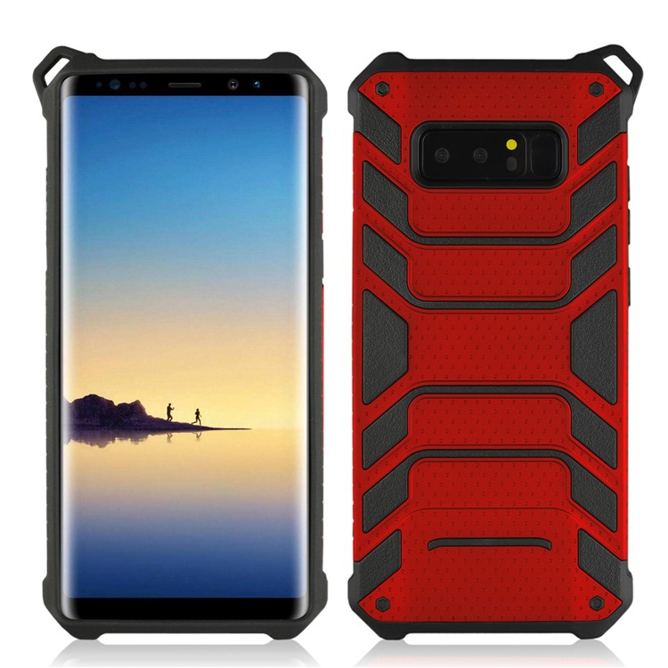 ANGIBABE Spider Series for Samsung Galaxy Note 8 N950 Cool TPU+PC Hybrid Shockproof Cover Case - Red-3